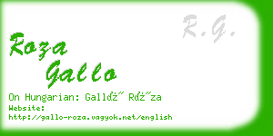 roza gallo business card